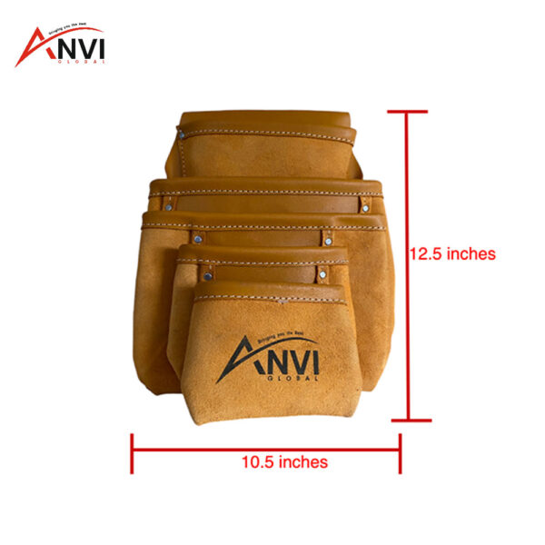 LEATHER TOOL POUCH - 5 POCKET