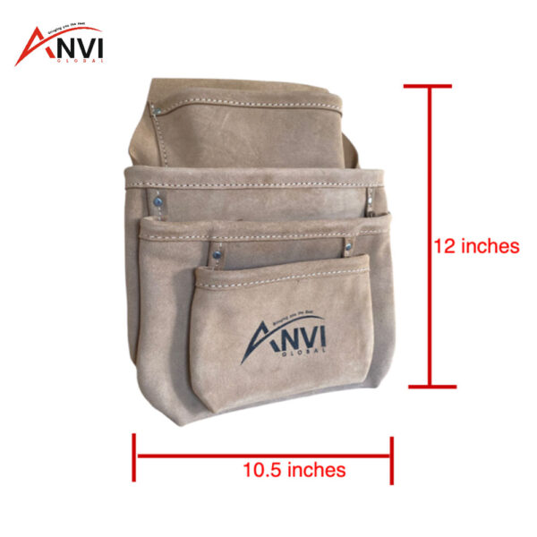 LEATHER TOOL POUCH - 4 POCKET - DRYWALL POUCH