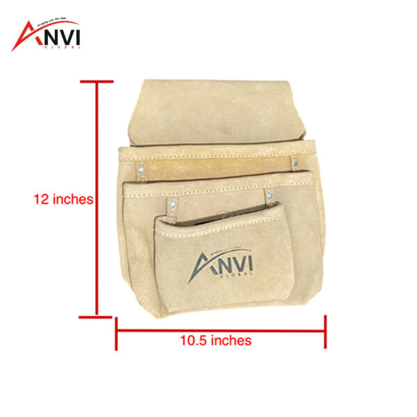 LEATHER TOOL POUCH - 3 POCKET - DRYWALL POUCH